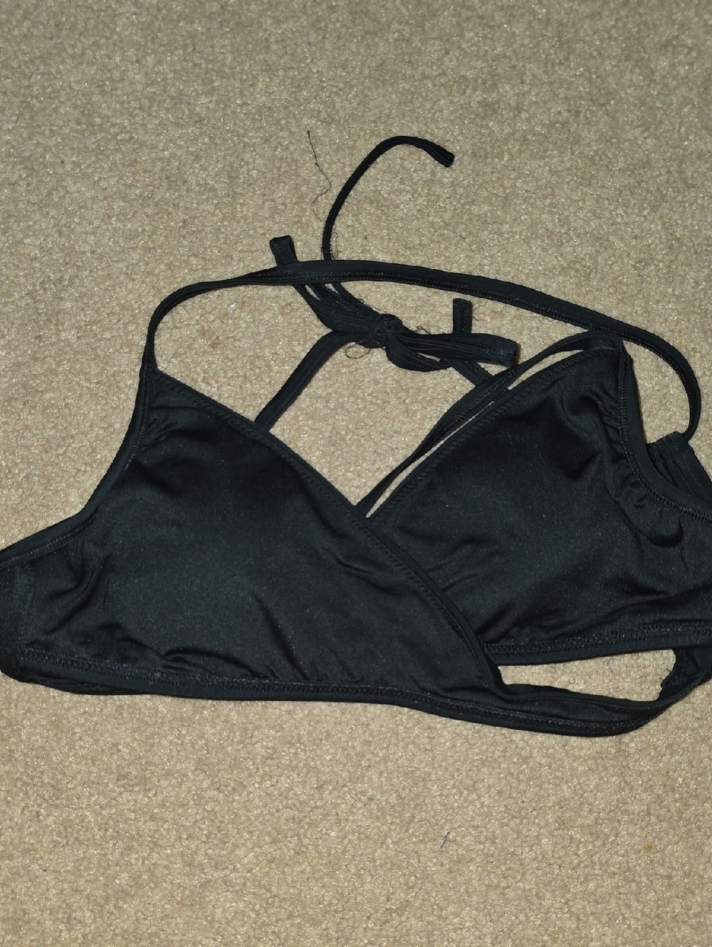 Victoria's Secret Black Triangle Bikini Top